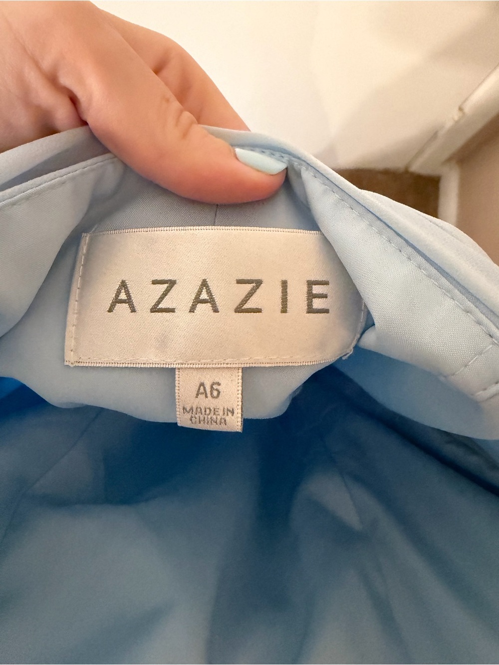 Azazie Vini Bridesmaid Dress in Sky Blue - Picture 5 of 8